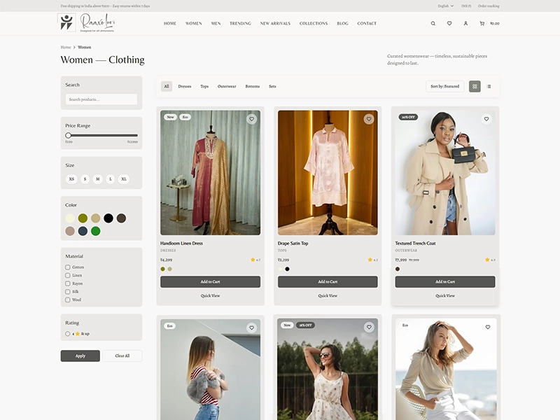 Raaxo Luri Fashion E-commerce Platform - Image 3