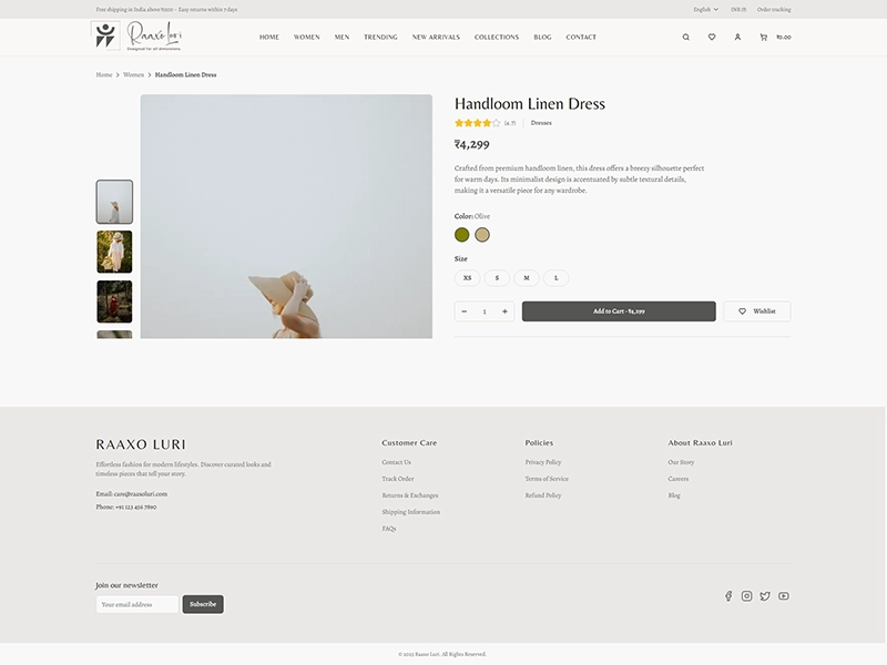 Raaxo Luri Fashion E-commerce Platform - Image 5